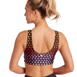 ❤️… Goldsheep Women’s Black Heart-Print Sports Bra  Multicolor Hearts